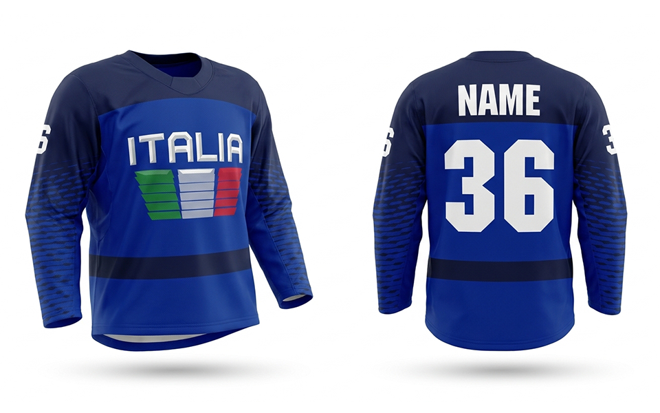 Italia hockey jersey blue 2026