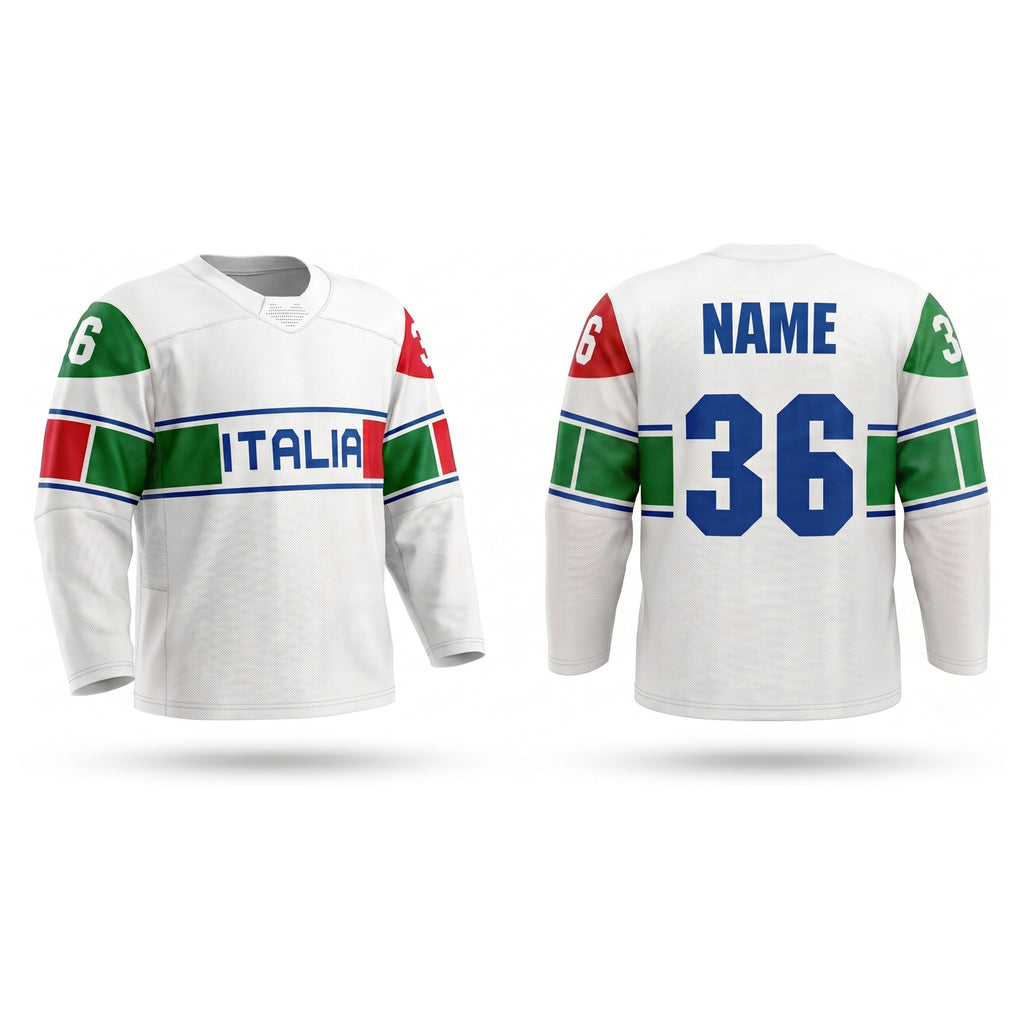Italia hockey jersey white - 2026 alternative
