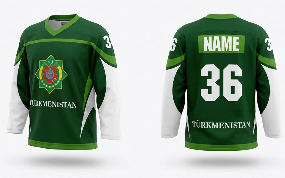 Turkmenistnan Hockey Jersey Green