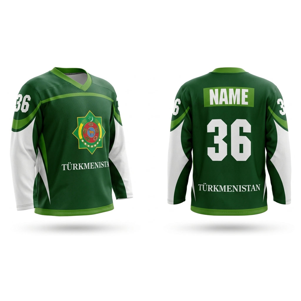 Turkmenistnan Hockey Jersey Green