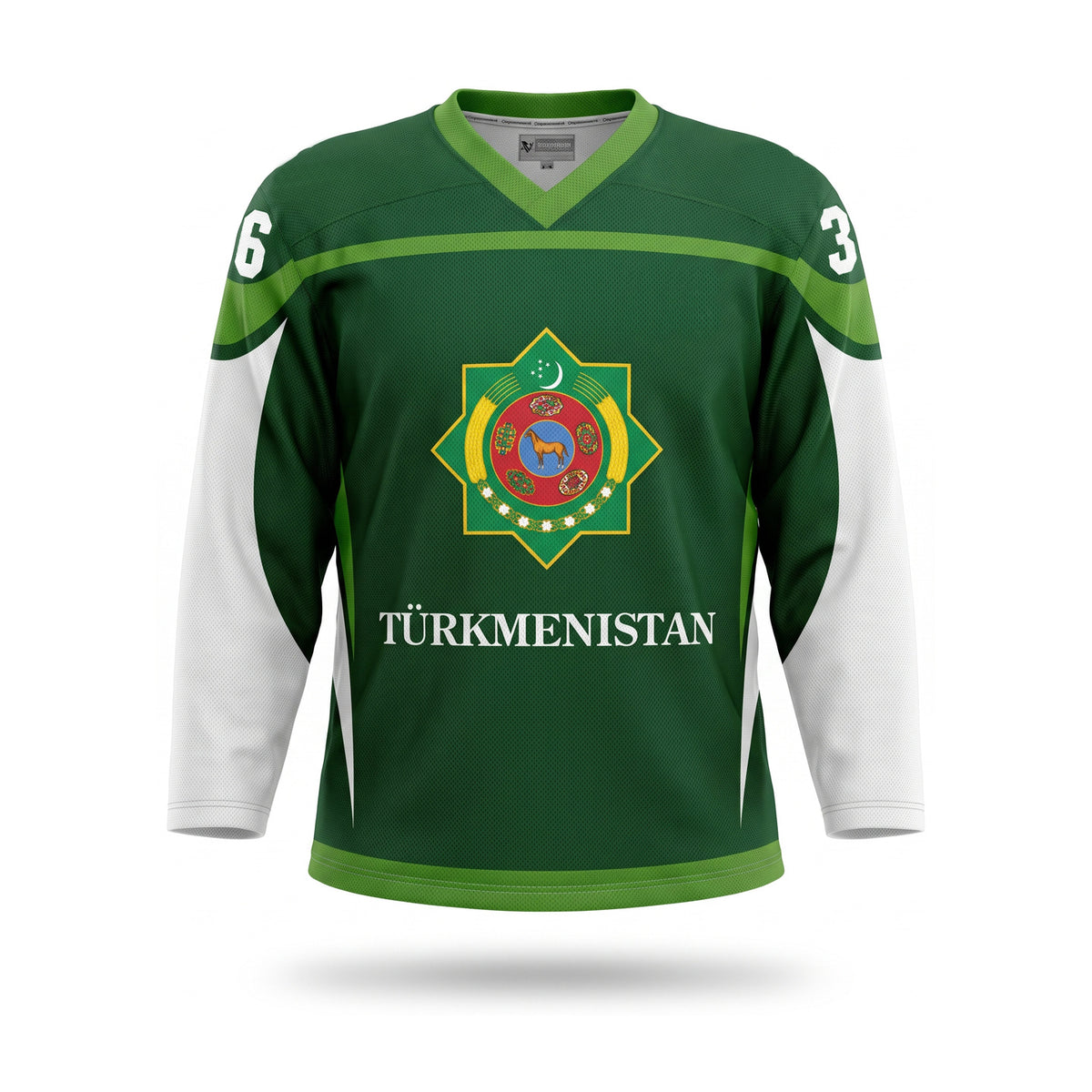 Turkmenistnan Hockey Jersey Green