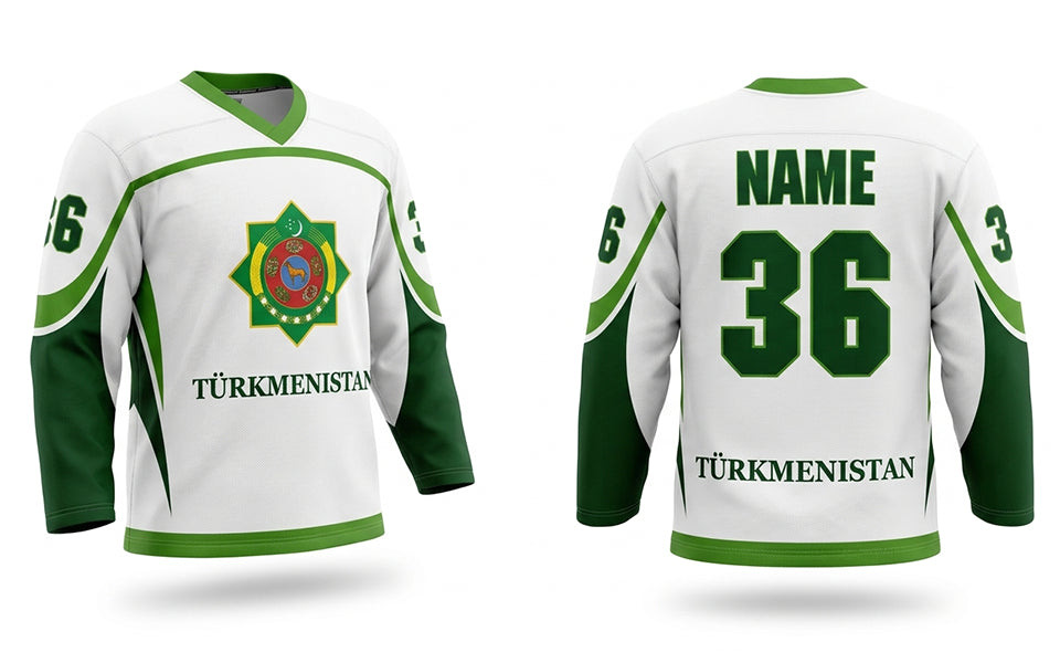Turkmenistnan Hockey Jersey White