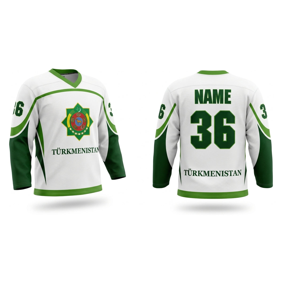 Turkmenistnan Hockey Jersey White