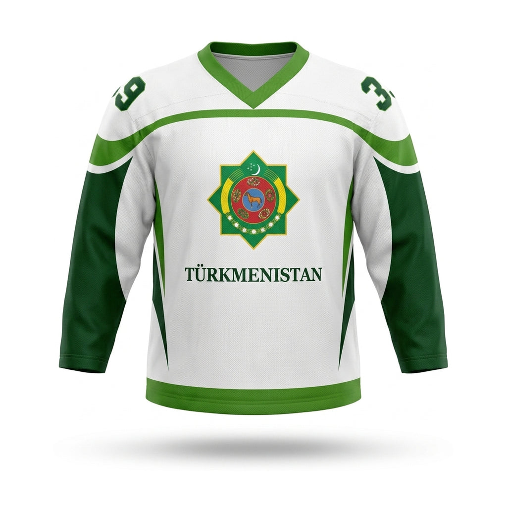 Turkmenistnan Hockey Jersey White