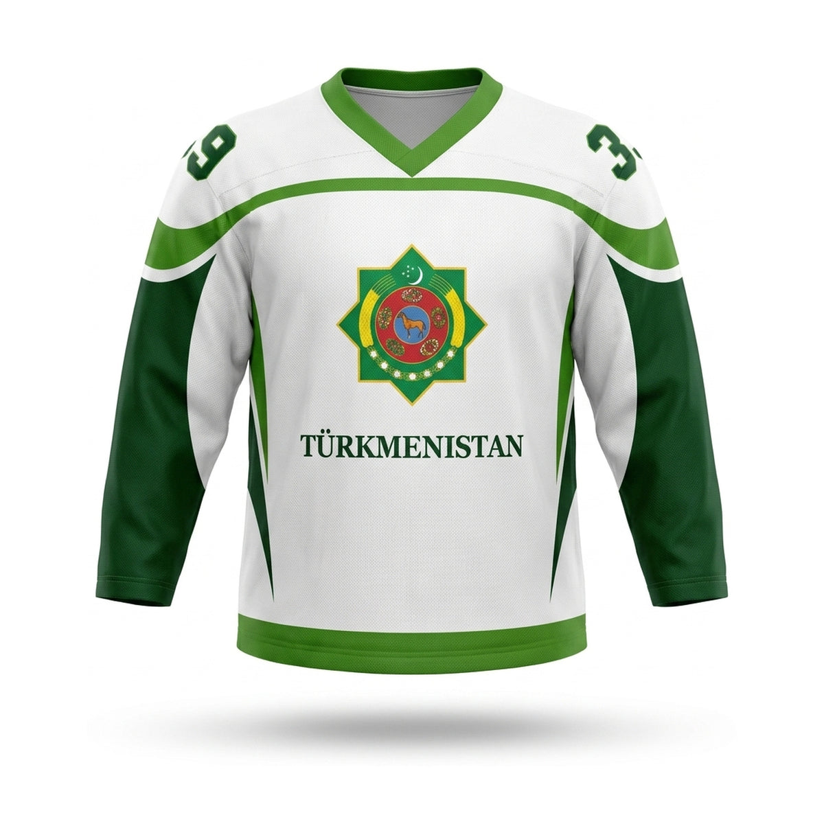 Turkmenistnan Hockey Jersey White
