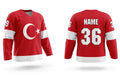 Turkey hockey jersey red