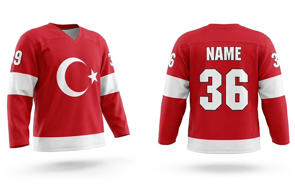 Turkey hockey jersey red