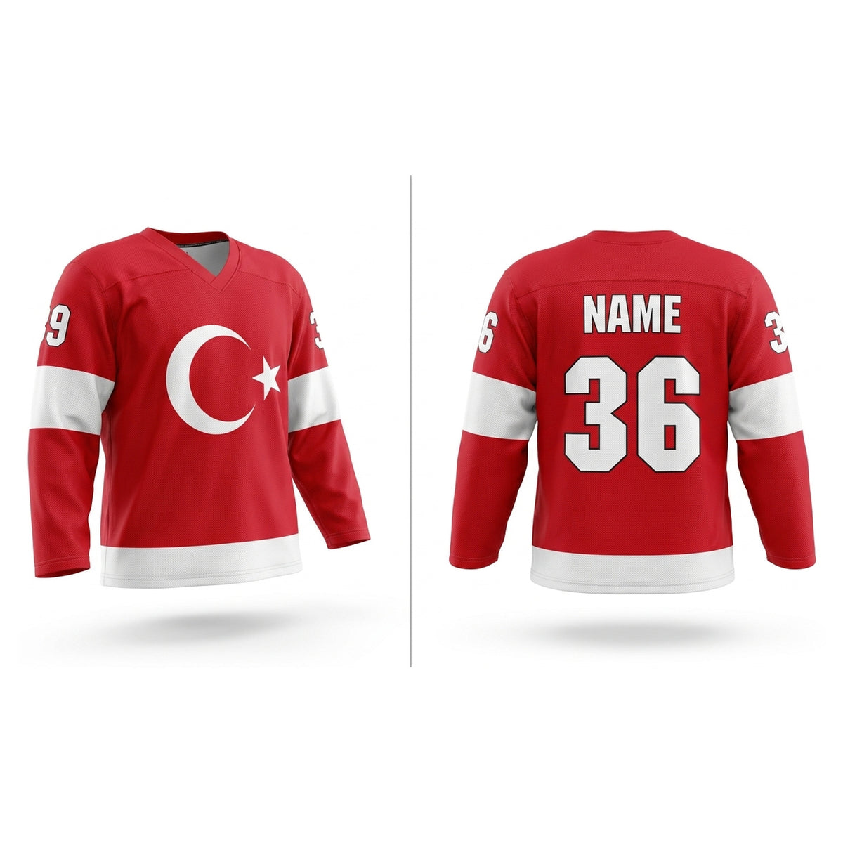 Turkey hockey jersey red