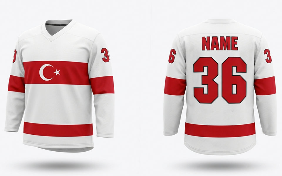 Turkey hockey jersey white