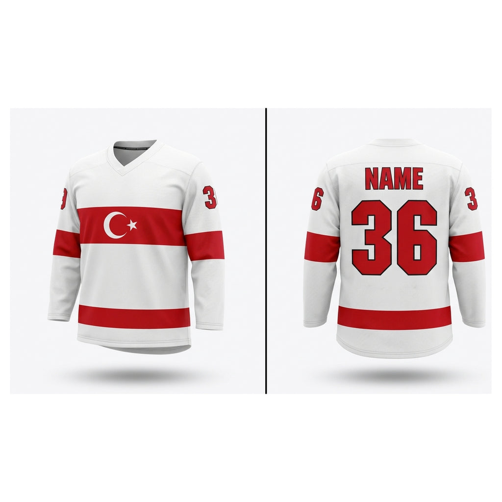 Turkey hockey jersey white
