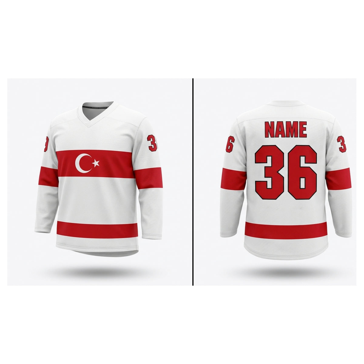 Turkey hockey jersey white