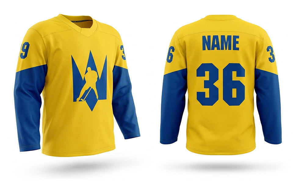 Ukraine hockey jersey yellow 2025
