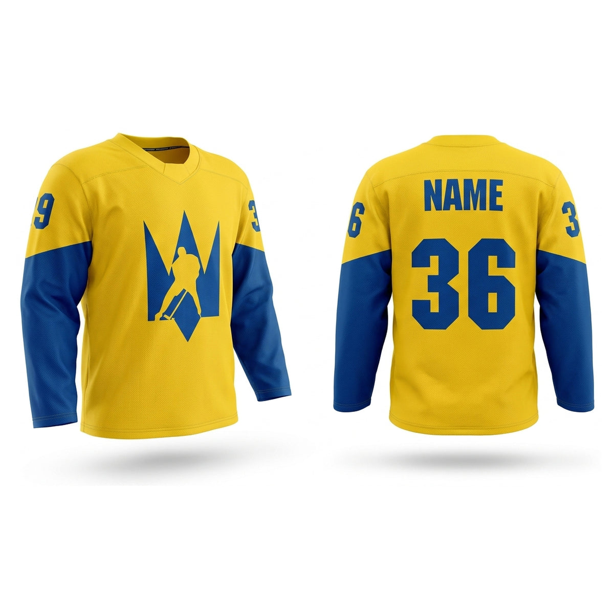 Ukraine hockey jersey yellow 2025
