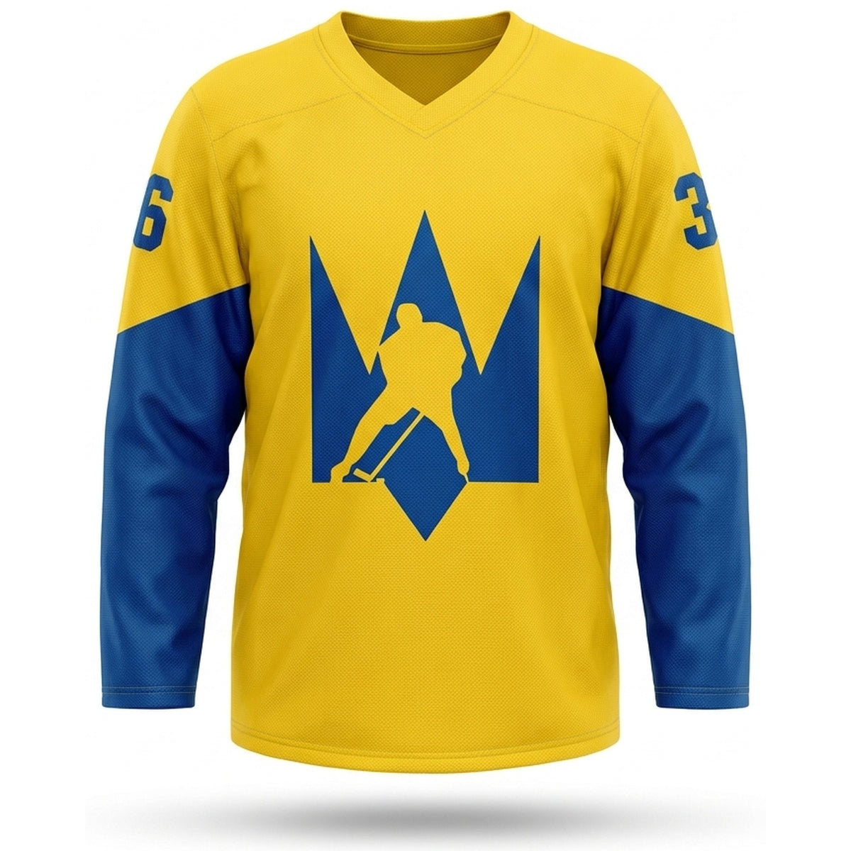 Ukraine hockey jersey yellow 2025