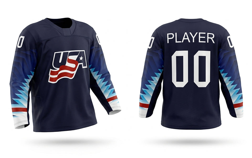 USA hockey jersey blue 2019