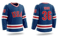 USA 1980 "Miracle on the ice" hockey jersey blue