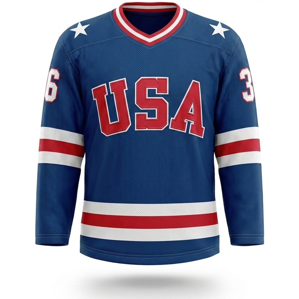 USA 1980 "Miracle on the ice" hockey jersey blue