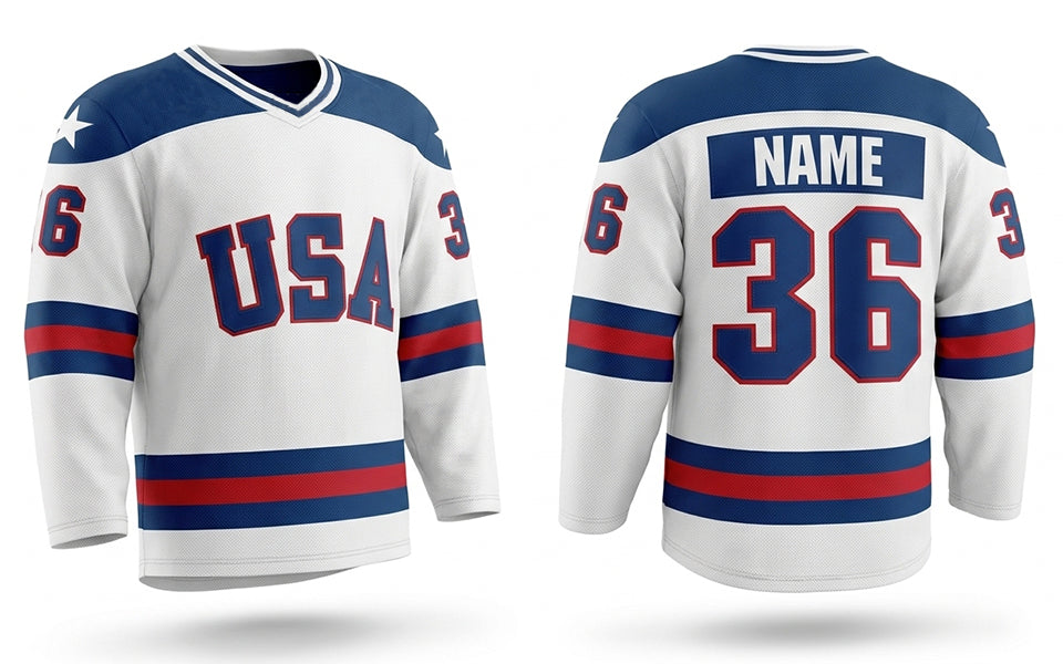 USA 1980 "Miracle on the ice" hockey jersey white