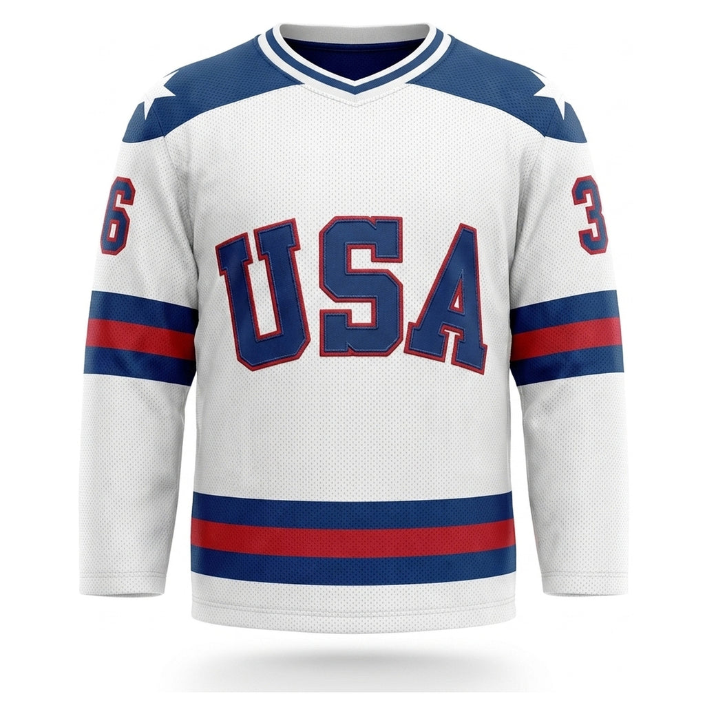 USA 1980 "Miracle on the ice" hockey jersey white