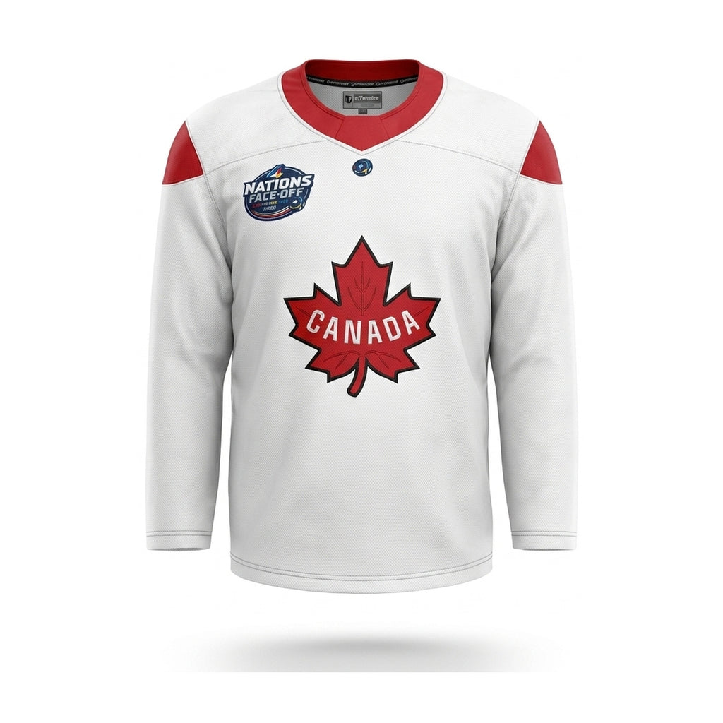 Canada hockey white practice jersey 2025