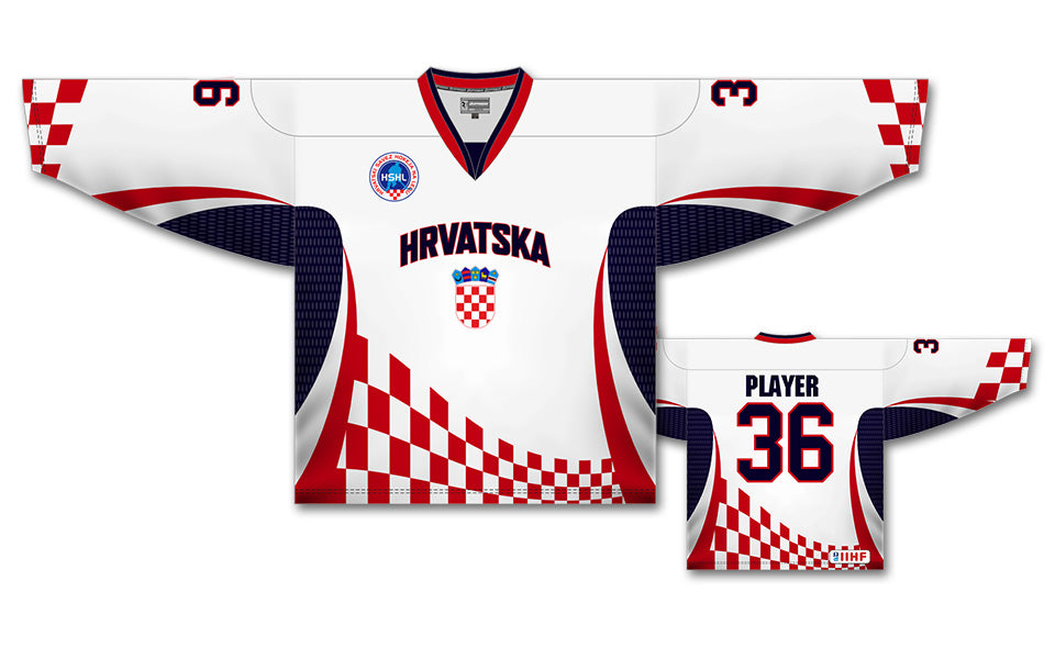 Croatia national hockey game jersey - white