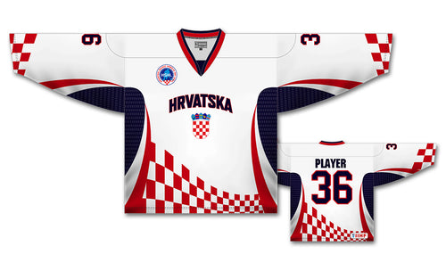 Croatia national hockey game jersey - white