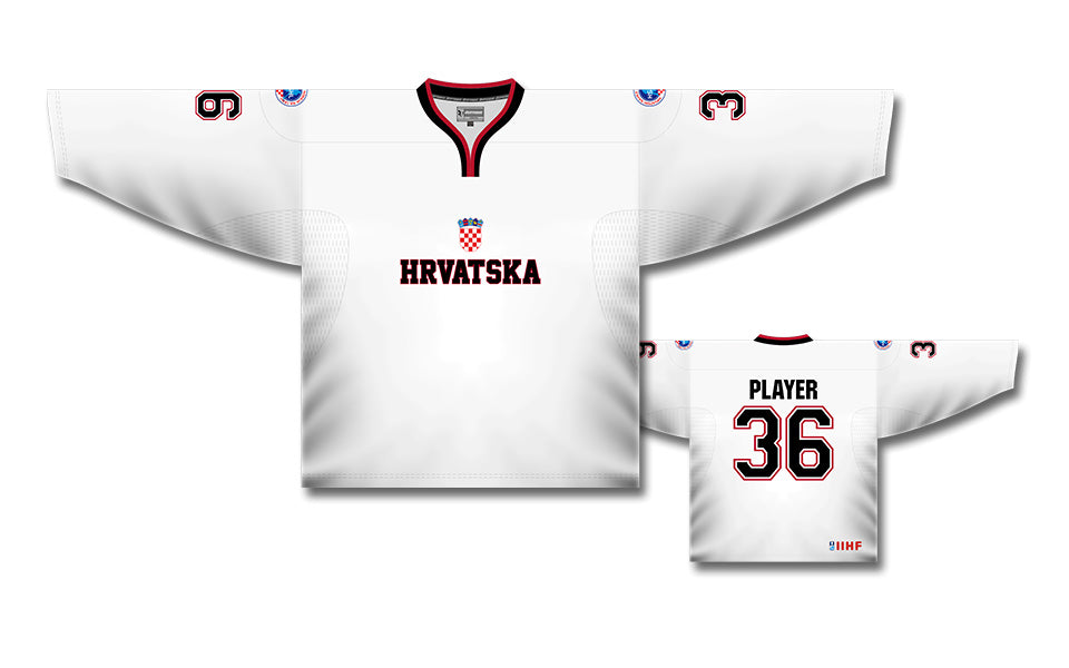 Croatia national hockey game jersey 2023 - white
