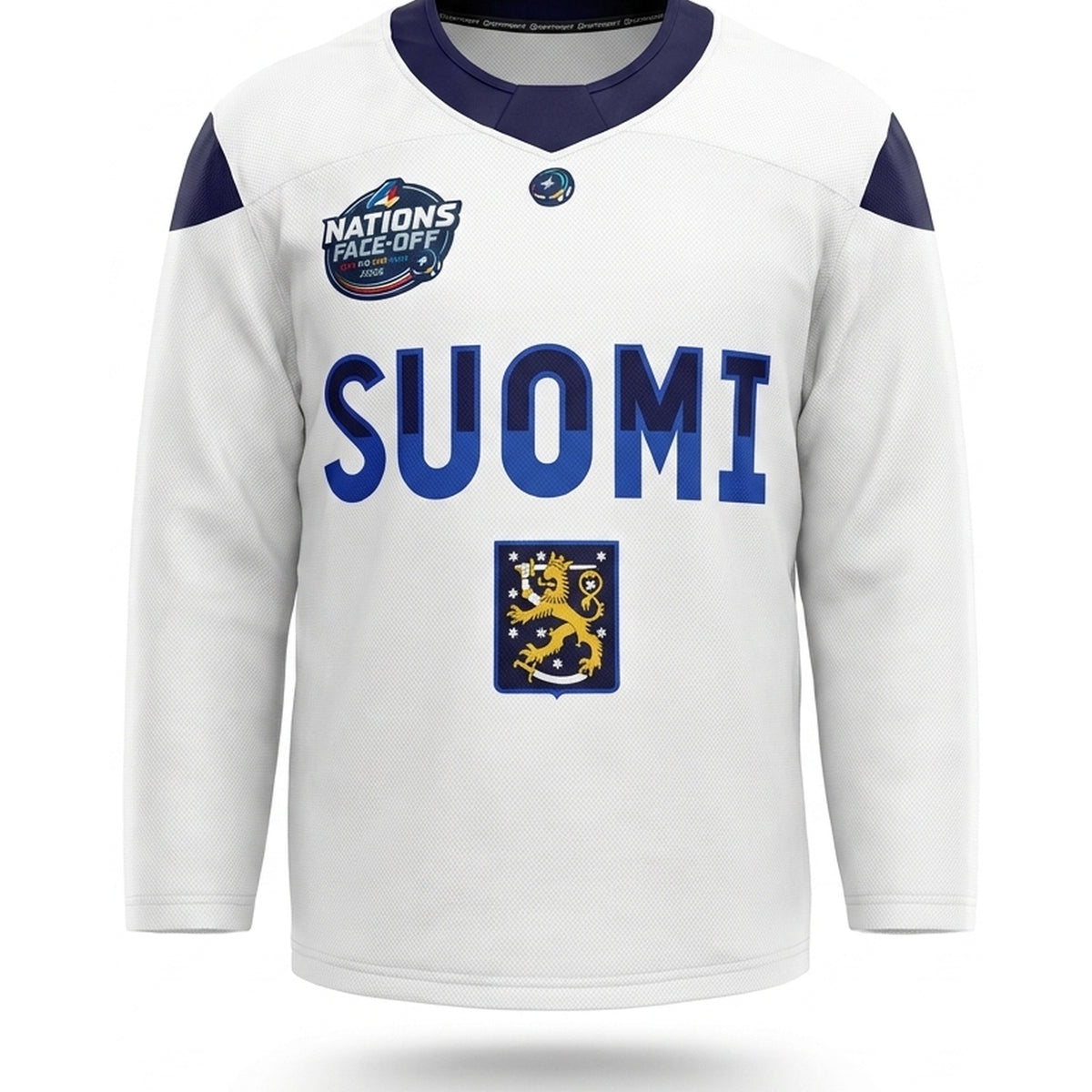 Finland hockey white practice jersey 2025