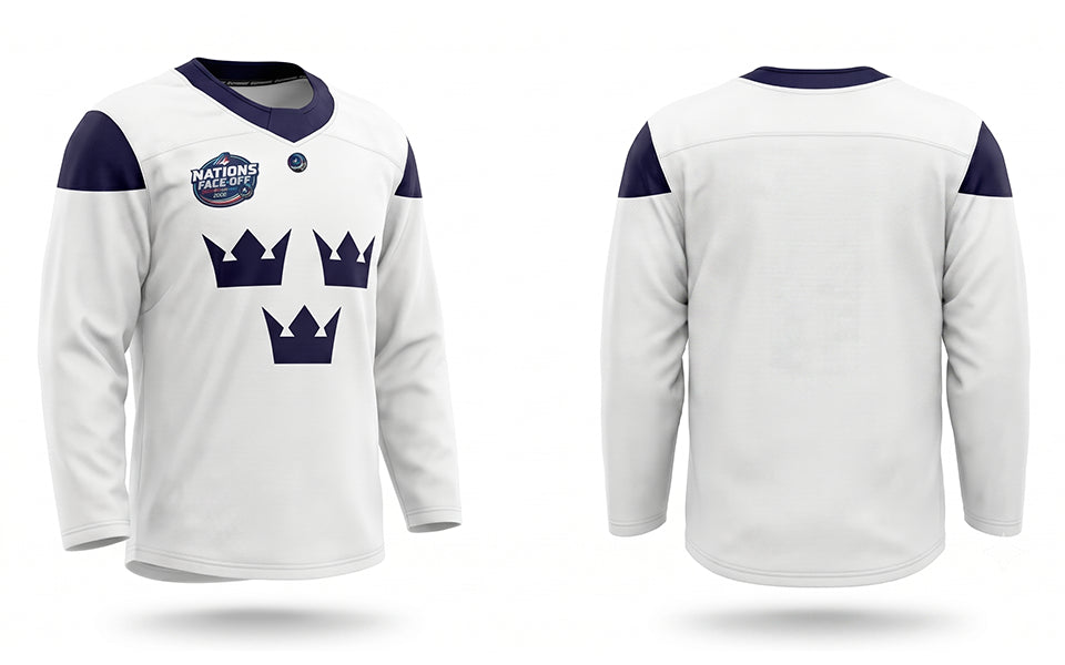 Sweden hockey white practice jersey 4 nations cup