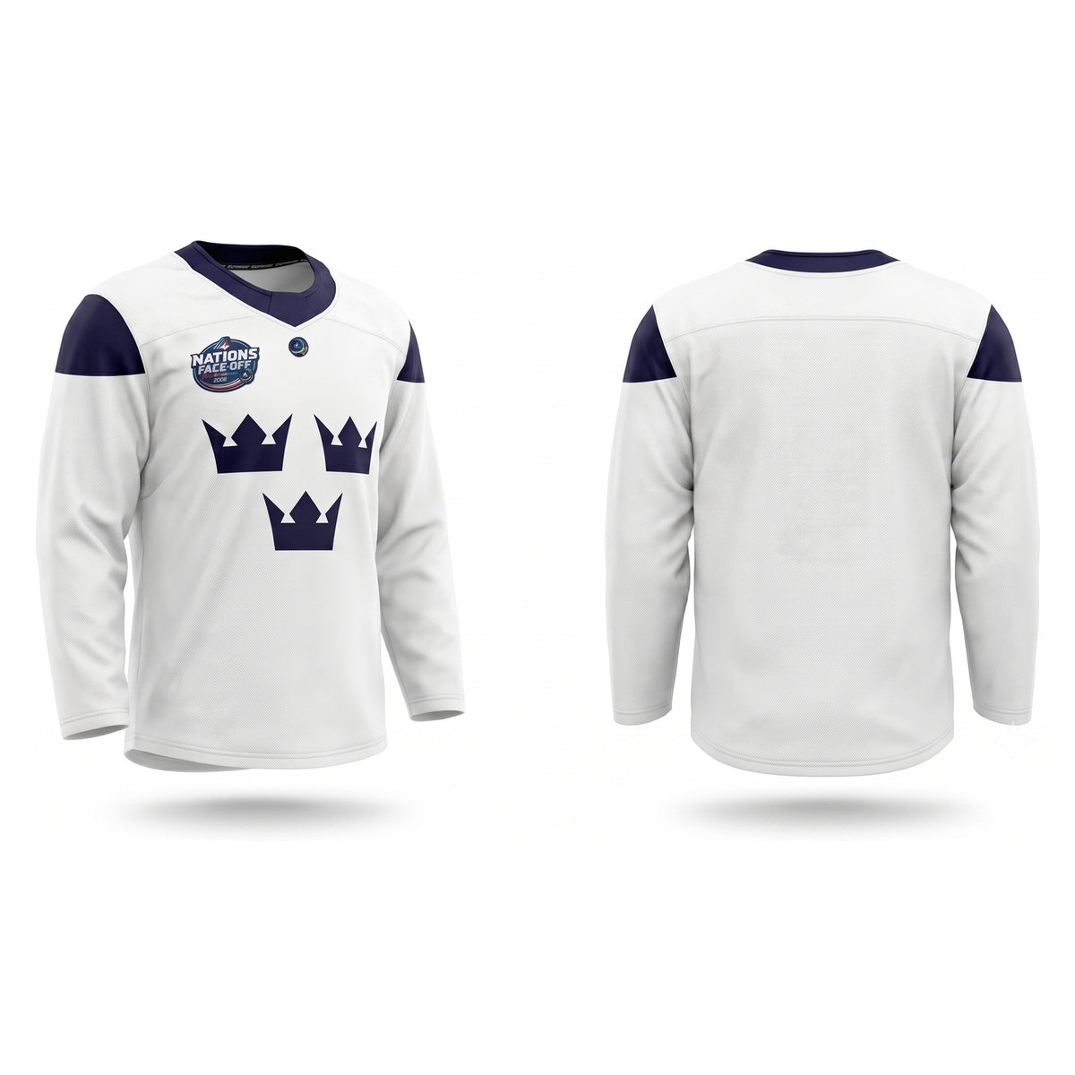 Sweden hockey white practice jersey 2025