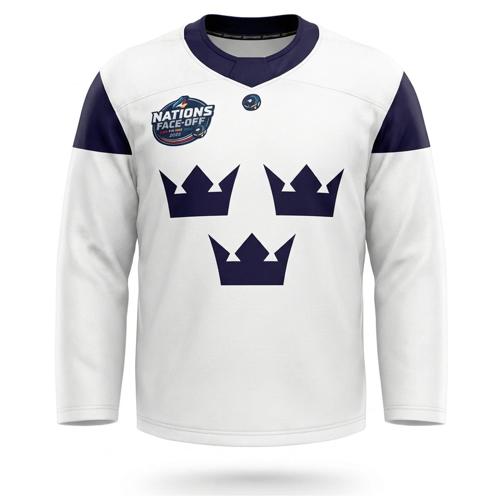 Sweden hockey white practice jersey 2025