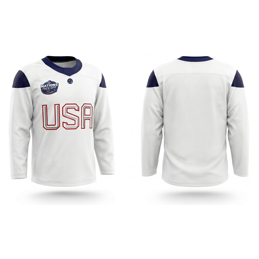 USA hockey white practice jersey 2025