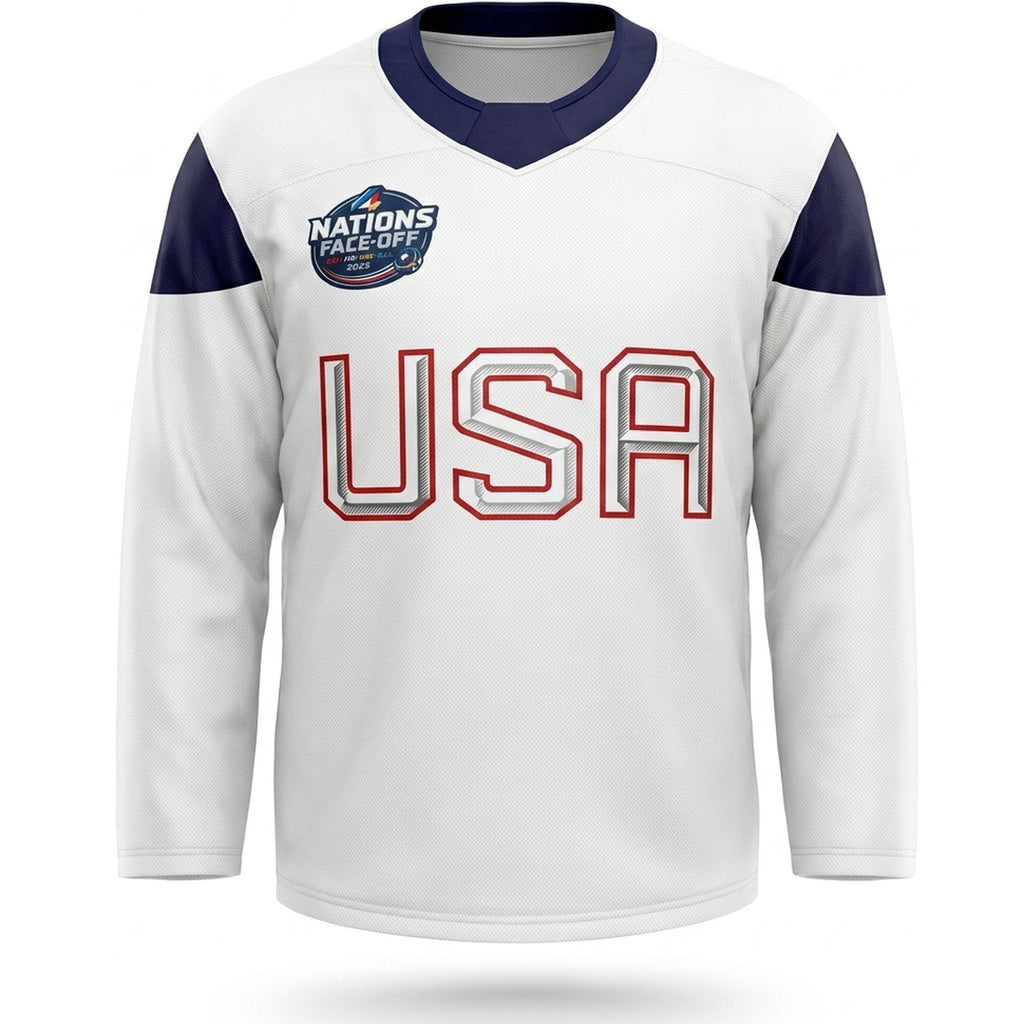 USA hockey white practice jersey 2025