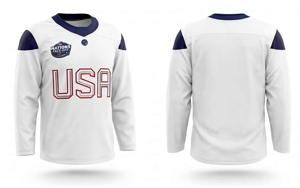 USA hockey white practice jersey 4 nations cup