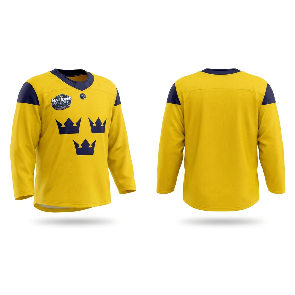 Sweden hockey yellow practice jersey 2025