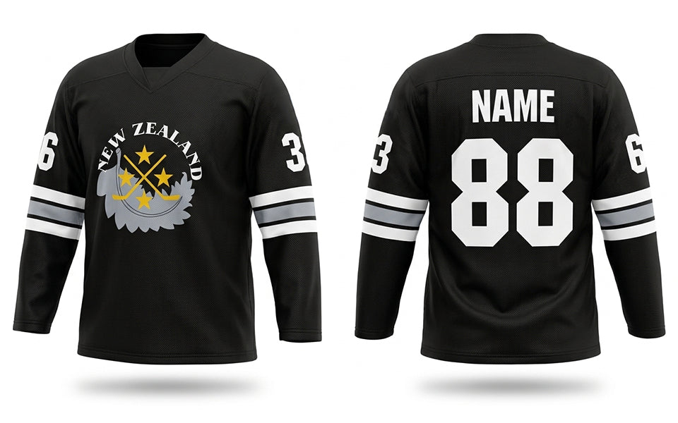 New Zealand hockey jersey black