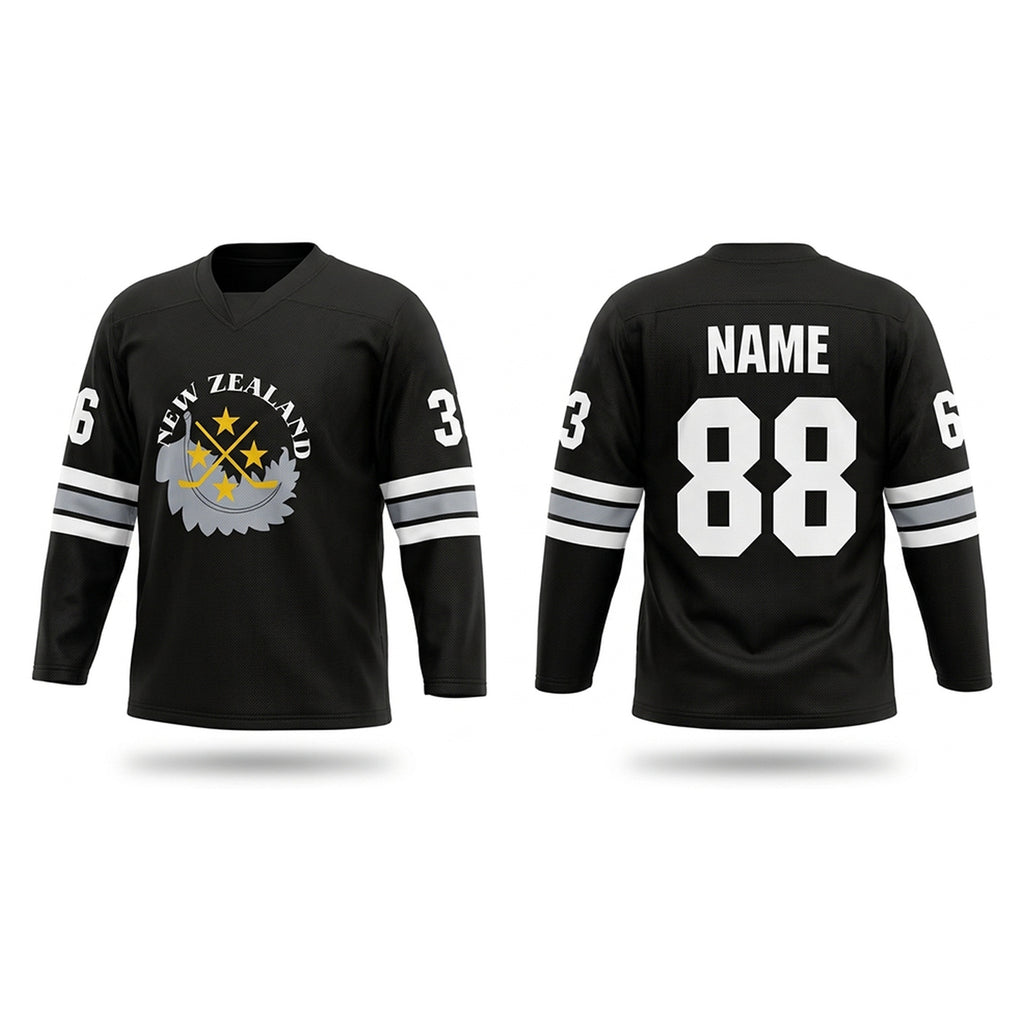 New Zealand hockey jersey black