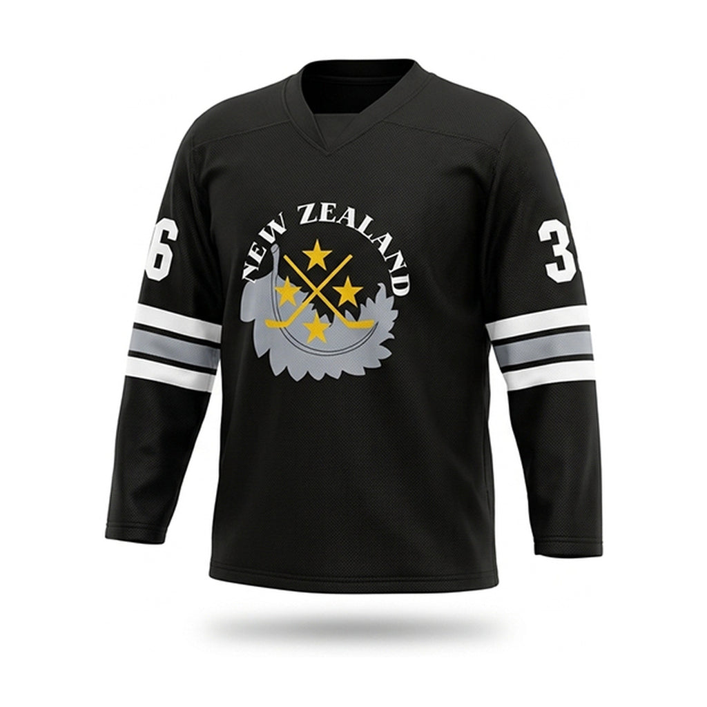New Zealand hockey jersey black
